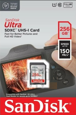 Sandisk 256GB 150mb/s Ultra SDXC UHS-I Hafıza Kartı