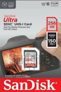 Sandisk 256GB 150mb/s Ultra SDXC UHS-I Hafıza Kartı