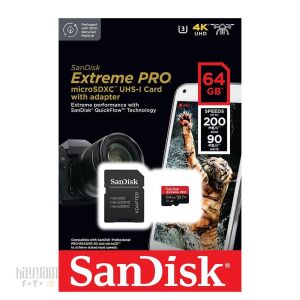 Sandisk Extreme Pro 64GB Micro SD Hafıza Kartı 200Mb/90Mb