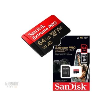 Sandisk Extreme Pro 64GB Micro SD Hafıza Kartı 200Mb/90Mb