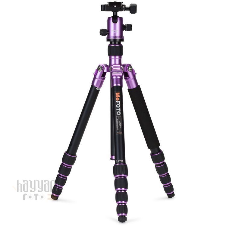 Benro MeFOTO A-1350Q1P RoadTrip Aluminum Travel Tripod Kit (Purple)