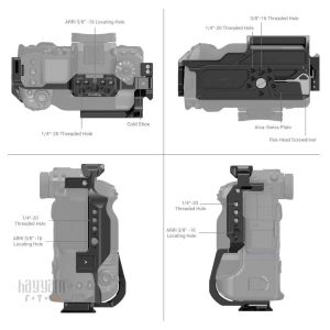 SmallRig 3933  FT-XH / VG-XH Pil Yuvası  ile FUJIFILM X-H2 / X-H2S için  Çok Fonksiyonlu Kafes