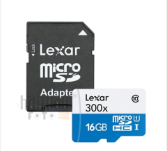 16GB Lexar® High-Performance 300x microSDHC™/microSDXC™ UHS-I, up to 95MB/s read