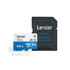 64GB Lexar® High-Performance 300x microSDHC™/microSDXC™ UHS-I, up to 95MB/s read