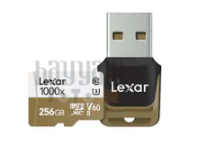 256GB Lexar® Professional 1000x microSDHC™/microSDXC™ UHS-II, up to 150MB/s read 90MB/s write