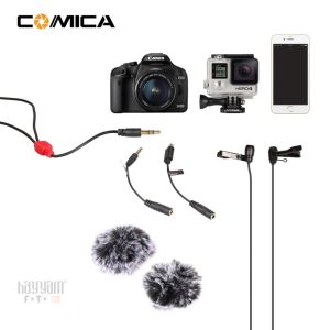 Comica CVM-D02 Çiftli Yaka Mikrofonu (2.50mt)