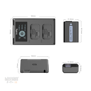 SmallRig 4081 NP-FW50  Çiftli Şarj Cihazı