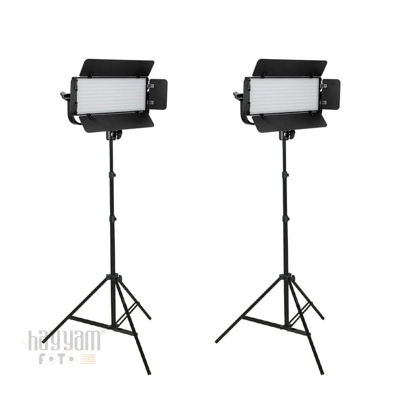 Gdx CF-300C BiColor Mobil 2'li Sürekli Video Panel Led Işık Seti