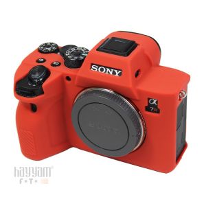 Andoer (Sony A7R IV A9 Mark II) İçin Koruyucu Silikon Kılıf (Kırmızı)