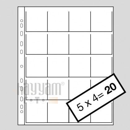 Kaiser Transparan Slayt Sayfaları 5x5 20 Dia İçin 10 Sayfa (2580)