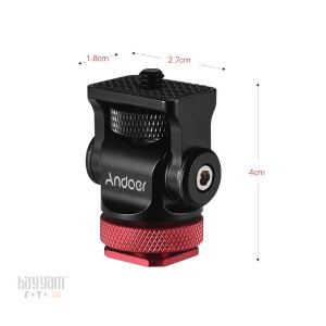 Andoer D6447 180 Derece Döner Mini Top Kafa