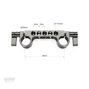 SmallRig 2061 Süper Hafif 15 mm Raylı Blok (2'li Paket)