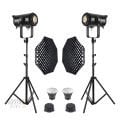 GDX EXC-400C-II 2'li Full Set (Gridli 95cm Octagon + 260 cm Kalın Işık Ayağı)