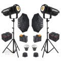 Gdx LV-700C-II B Bi Color Led Video Işığı 2'li Full Set (Gridli 140 Octa Softbox + 260 cm Kalın Işık Ayağı)